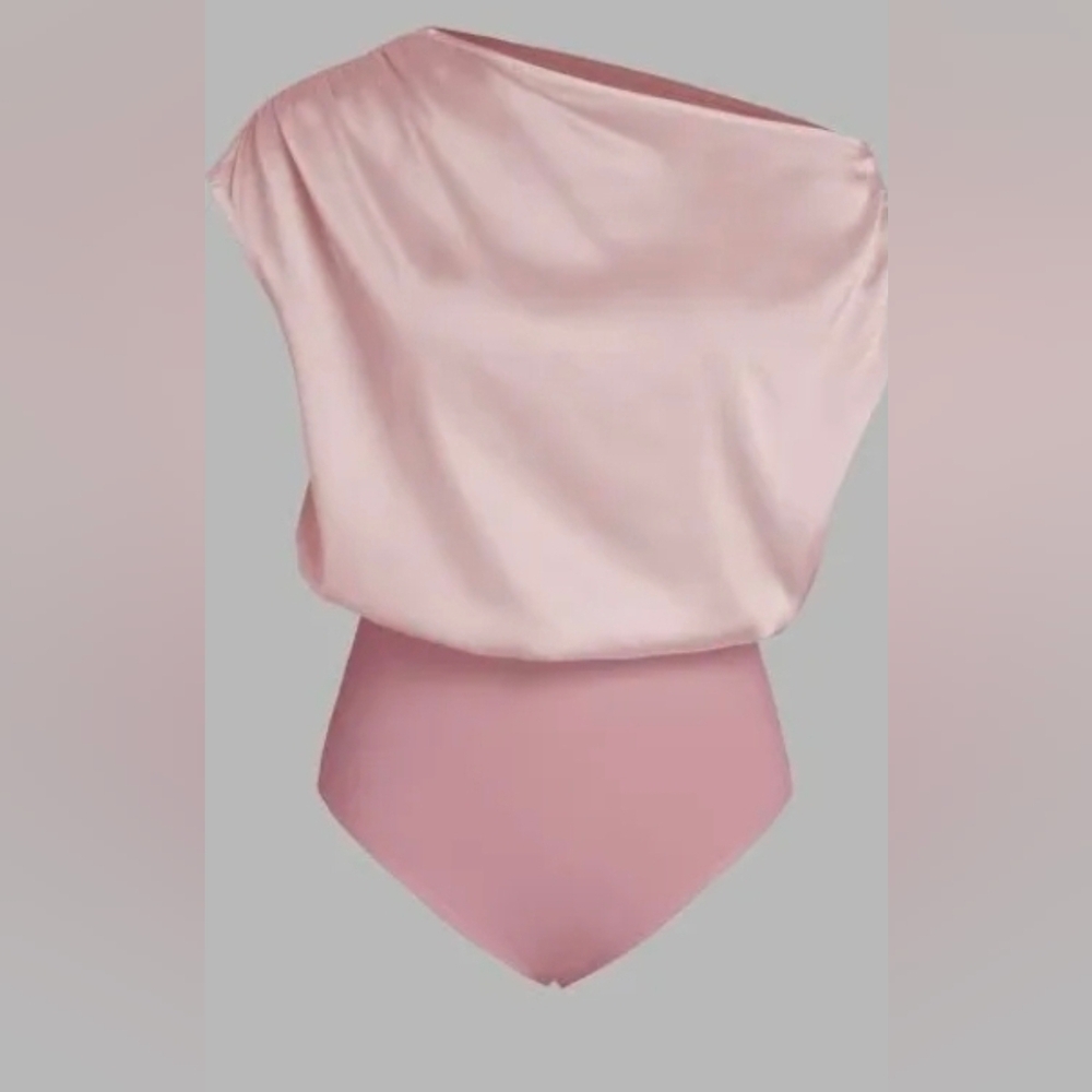 NWT - Cider Blush Pink Silky Bodysuit